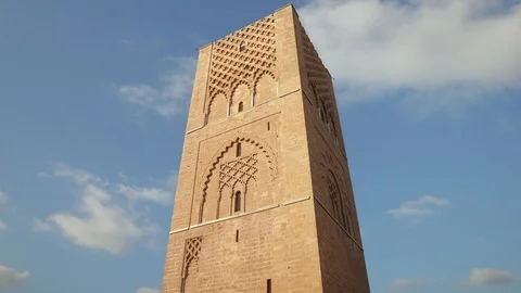 Hassan Tower Stock Footage 91880346