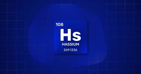 Hassium chemical element Periodic Table Stock Footage 297546977