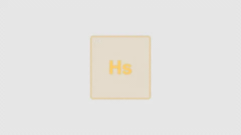 Hassium Hs Periodic Table Element Tile Clean No Text Animation Video Overlay Alp Stockbeeldmateriaal 339361746