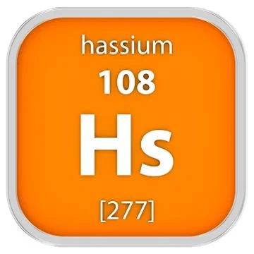 Hassium material sign 写真素材