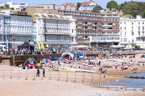 Hastings beach Stock Photos
