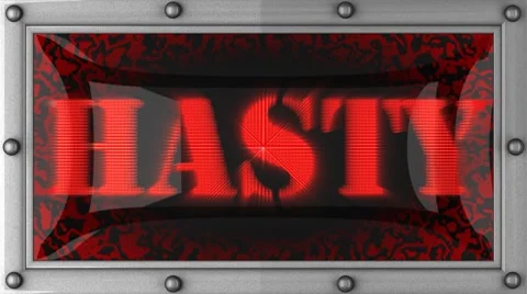 Hasty on led Stock Footage 8762203