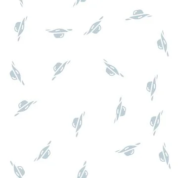 Hat accessory glyph vector seamless pattern Stock Illustration