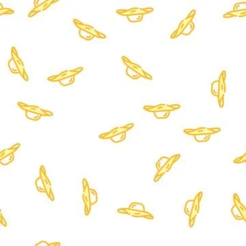 Hat accessory vector seamless pattern Stock Illustration
