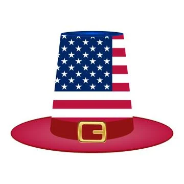 Hat with American flag image Stock Illustration