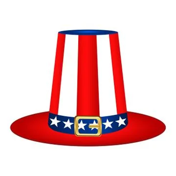 Hat with American flag image Stock Illustration