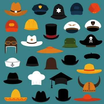 Hat and cap Stock Illustration