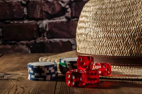 Hat and Dice Stock Photos