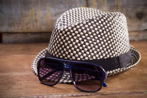 Hat and glasses Foto stock