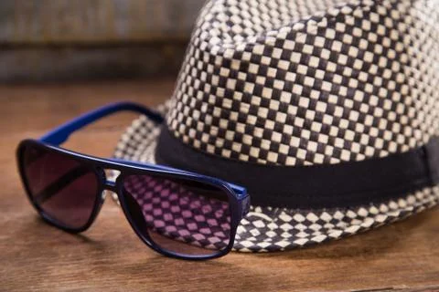 Hat and glasses Foto stock