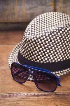 Hat and glasses Foto stock