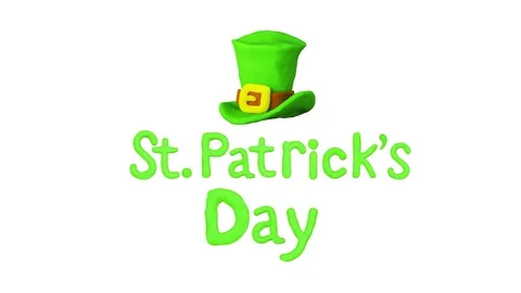 Hat and Title St. Patrick's day. Alpha matte. 4K 動画素材 72687395