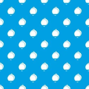 Hat bag pattern vector seamless blue Illustrazione stock