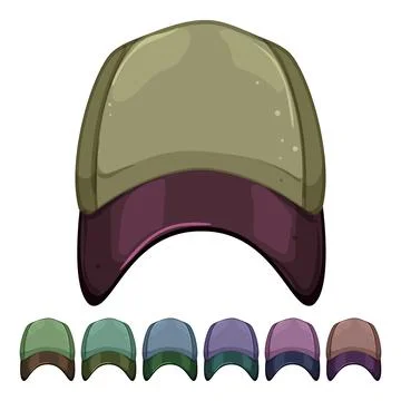 Hat baseball cap cartoon vector graphic Stock Illustration