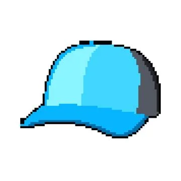 Hat baseball cap pixel art vector illustration Stock Illustration