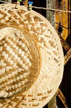 Hat basketwork Stock Photos