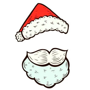 Hat with Beard mustache Illustrazione stock