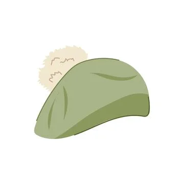 Hat beret cartoon vector illustration Stock Illustration