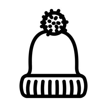 Hat with bomb line icon vector illustration Stock Illustration