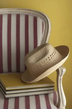 Hat with books Stock Photos