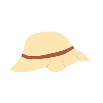 Hat cartoon style icon for beach travel camping Stock Illustration