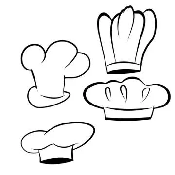 Hat chef icon on white background . Stock Illustration
