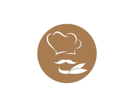 Hat chef logo template vecto Stock Illustration