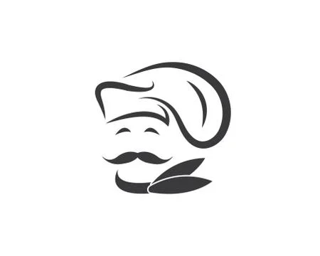 Hat chef logo template vecto Stock Illustration