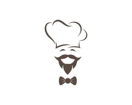 Hat chef logo template vecto Stock Illustration