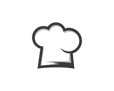 Hat chef logo template vector Stock Illustration