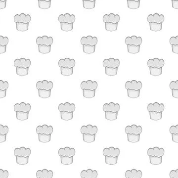 Hat chef pattern, cartoon style Stock Illustration