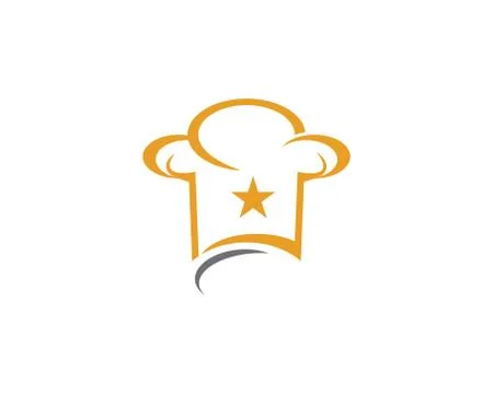 Hat chef with star logo template Stock Illustration
