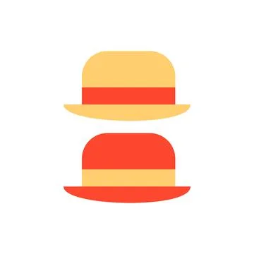 Hat, clothes icon. Simple color vector elements of hipster style icons for ui イラスト素材