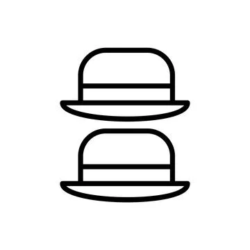 Hat, clothes icon. Simple line, outline vector elements of hipster style icons Ilustración de archivo