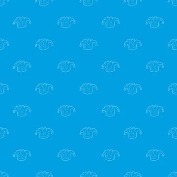 Hat clown pattern vector seamless blue 스톡 일러스트