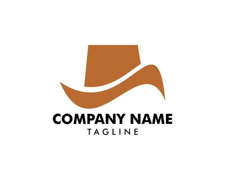 Hat Cowboy Vector Logo Template Stock Illustration