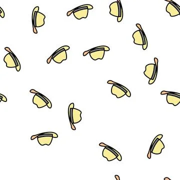 Hat cowboy vector seamless pattern Stock Illustration