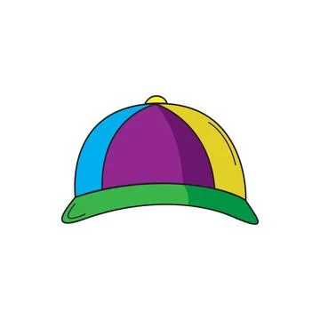 Hat drawing with different colors. Vector Stock Illustration