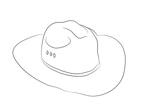 Hat drawn with lines, vector Stock Illustration