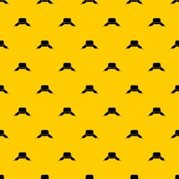 Hat with ear flaps pattern vector Stock Illustration