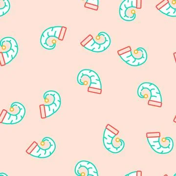 Hat elf christmas cute vector seamless pattern Stock Illustration