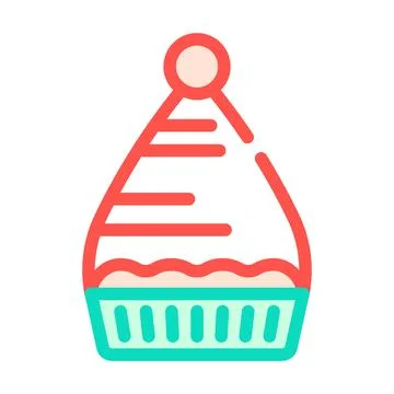 Hat elf color icon vector illustration Stock Illustration