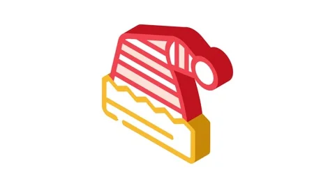 Hat elf cute holiday isometric icon animation Stock Footage 327293621
