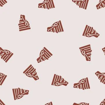 Hat elf cute xmas glyph seamless pattern Stock Illustration