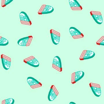 Hat elf cute xmas isometric icon seamless pattern Stock Illustration