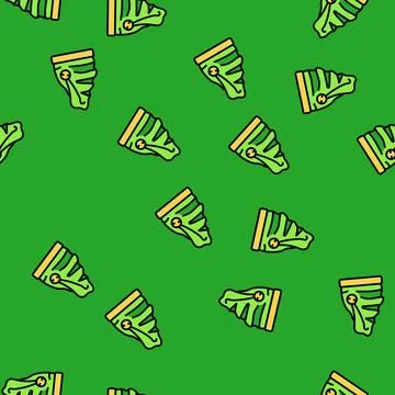 Hat elf cute xmas vector seamless pattern Illustrazione stock