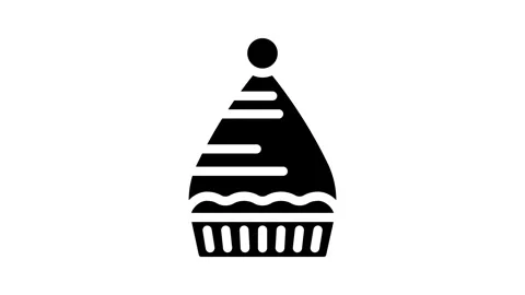 Hat elf glyph icon animation Stock Footage 326745843
