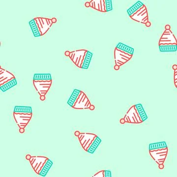 Hat elf vector seamless pattern Stock Illustration