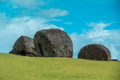 Hat factory on Easter Island or Rapa nui Stock Photos