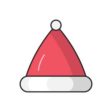 Hat flat color icon Stock Illustration